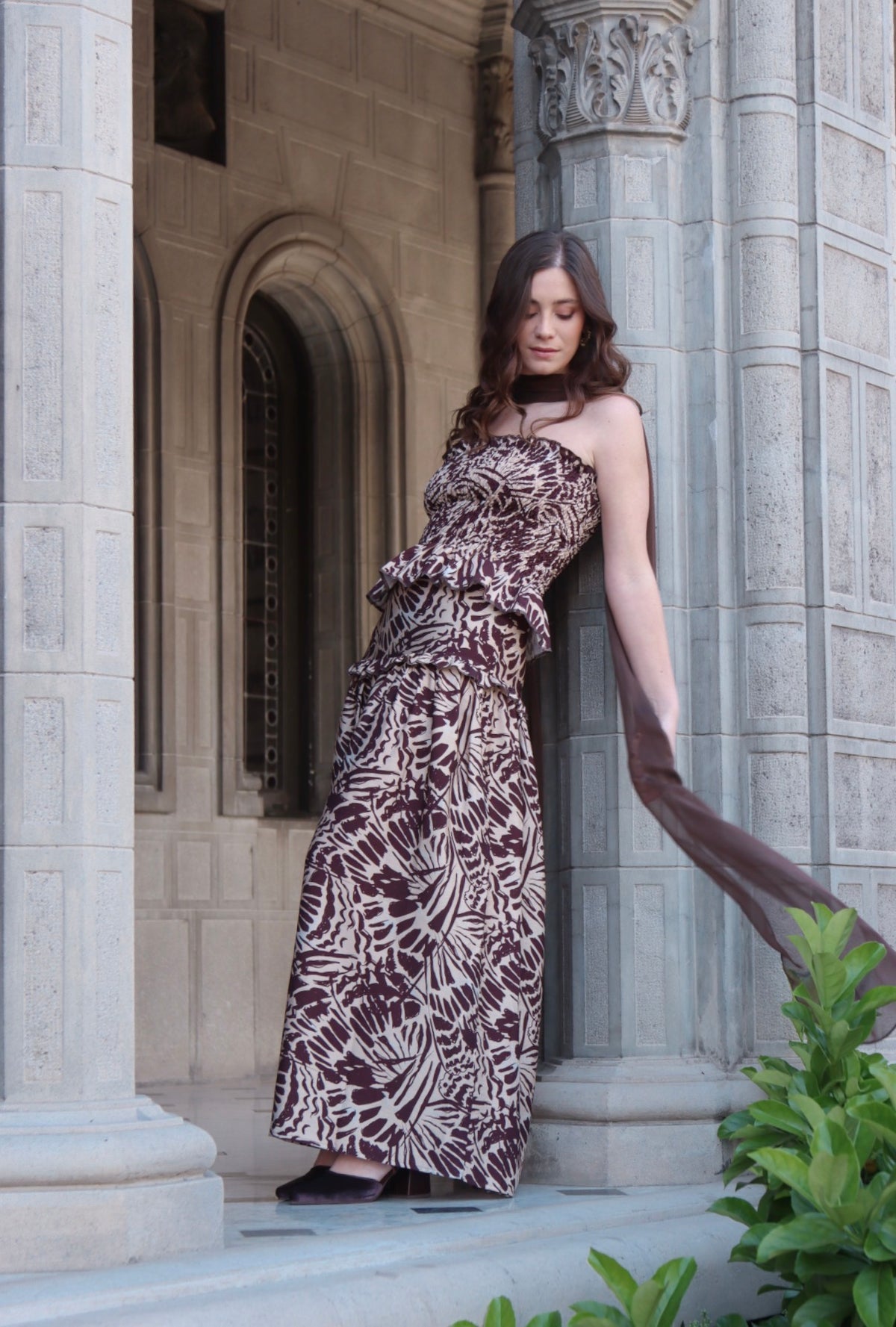 FALDA JACINTA PRINT MOCCA